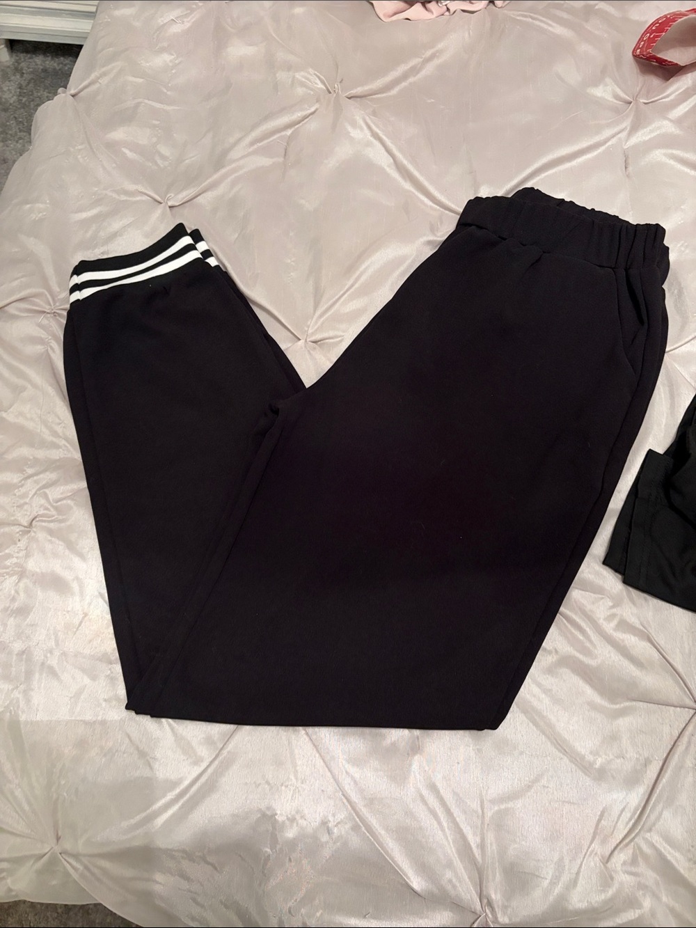 Style & Co. Black Joggers with White Ankle Stripes